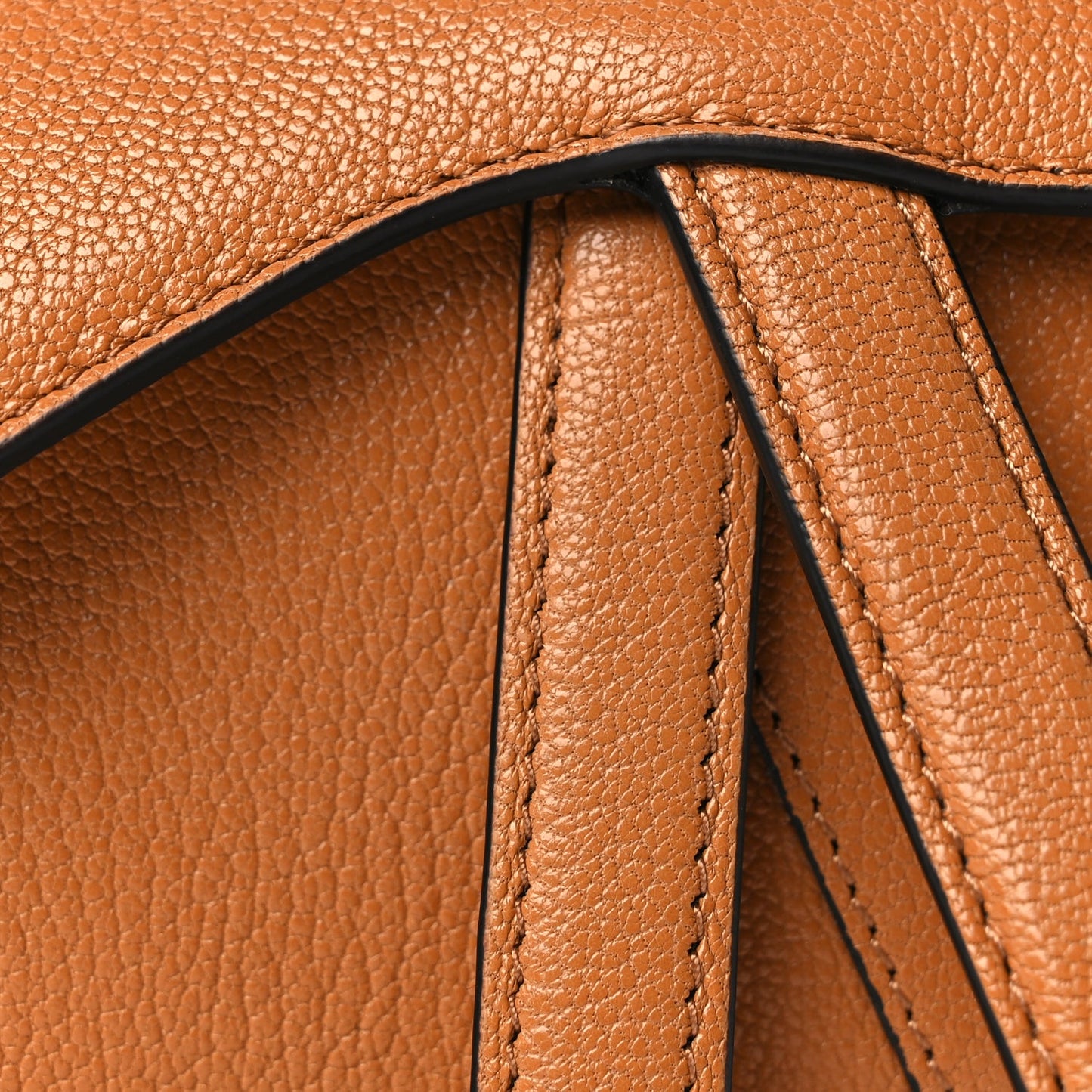 Christian Dior Goatskin Micro Saddle Bag Camello