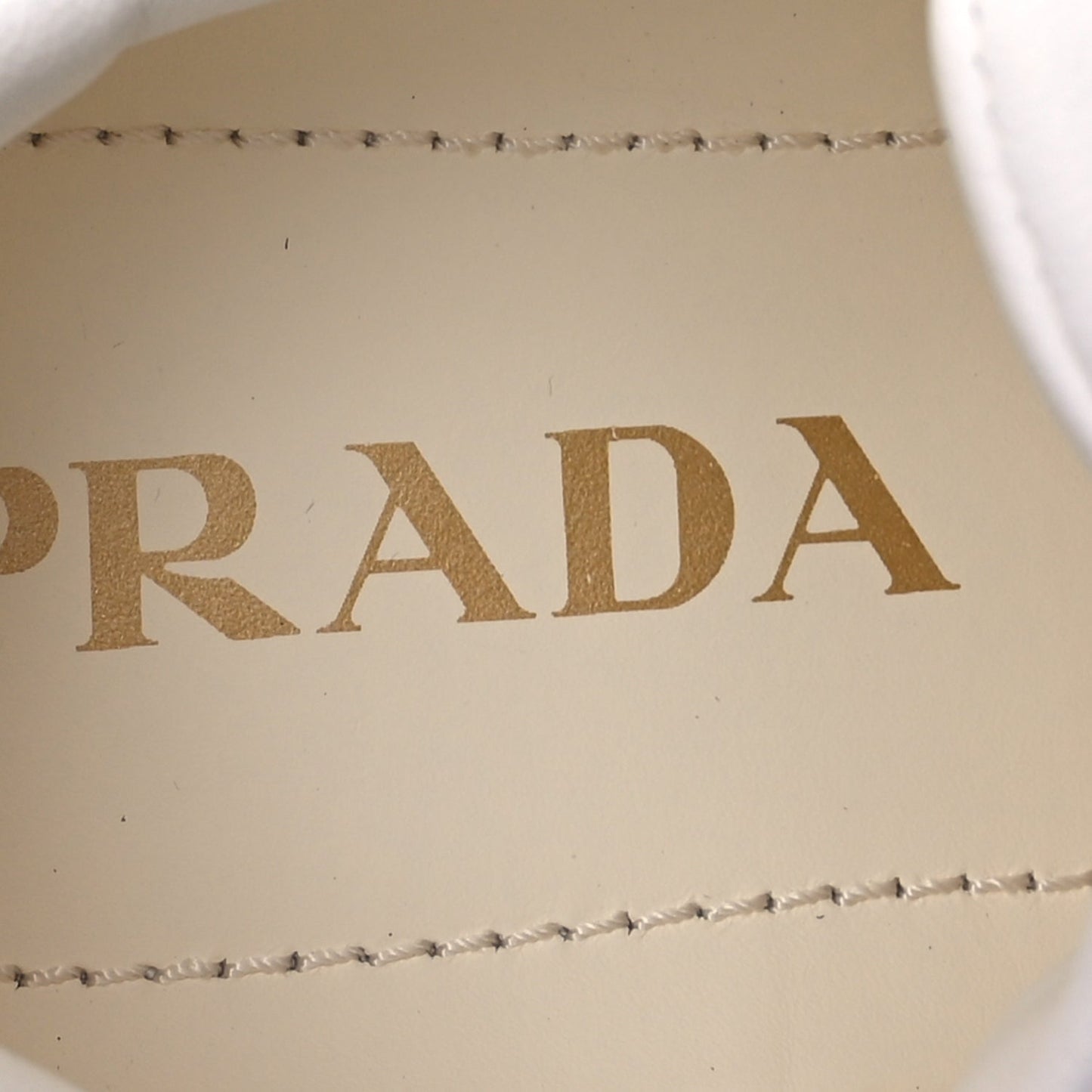 Prada Suede Nappa Triangle Womens Downtown Platform Low Top Sneakers 37.5 White Cocoa Brown