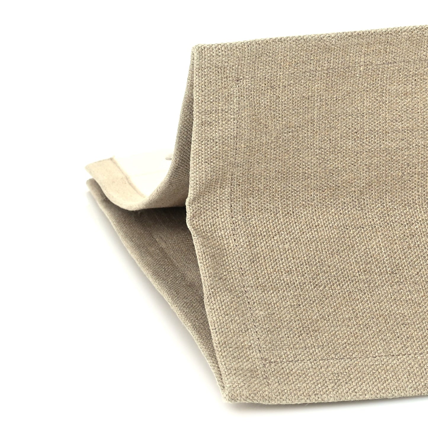 Saint Laurent Linen Calfskin Small Rive Gauche Tote  Optic White