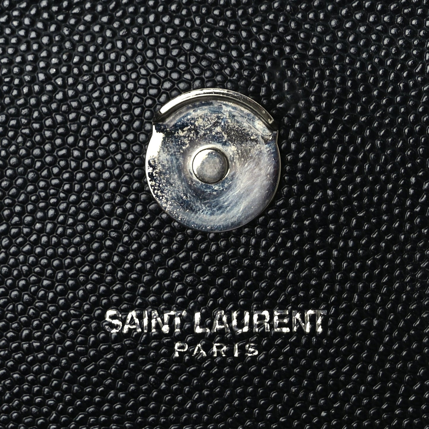 Saint Laurent Grain De Poudre Studded Small Classic Monogram Kate Satchel