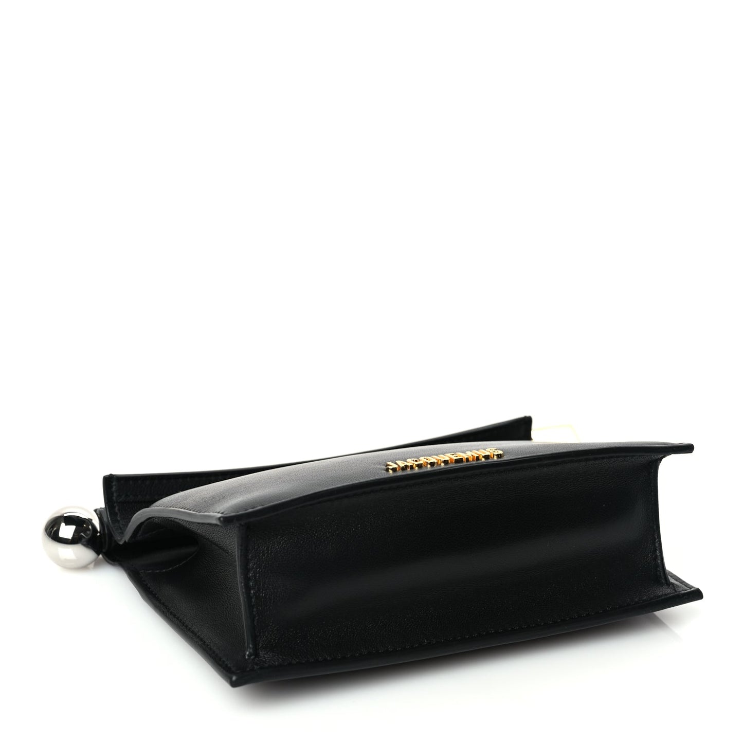 Jacquemus Smooth Calfskin La Petite Pochette Rond Carre Black