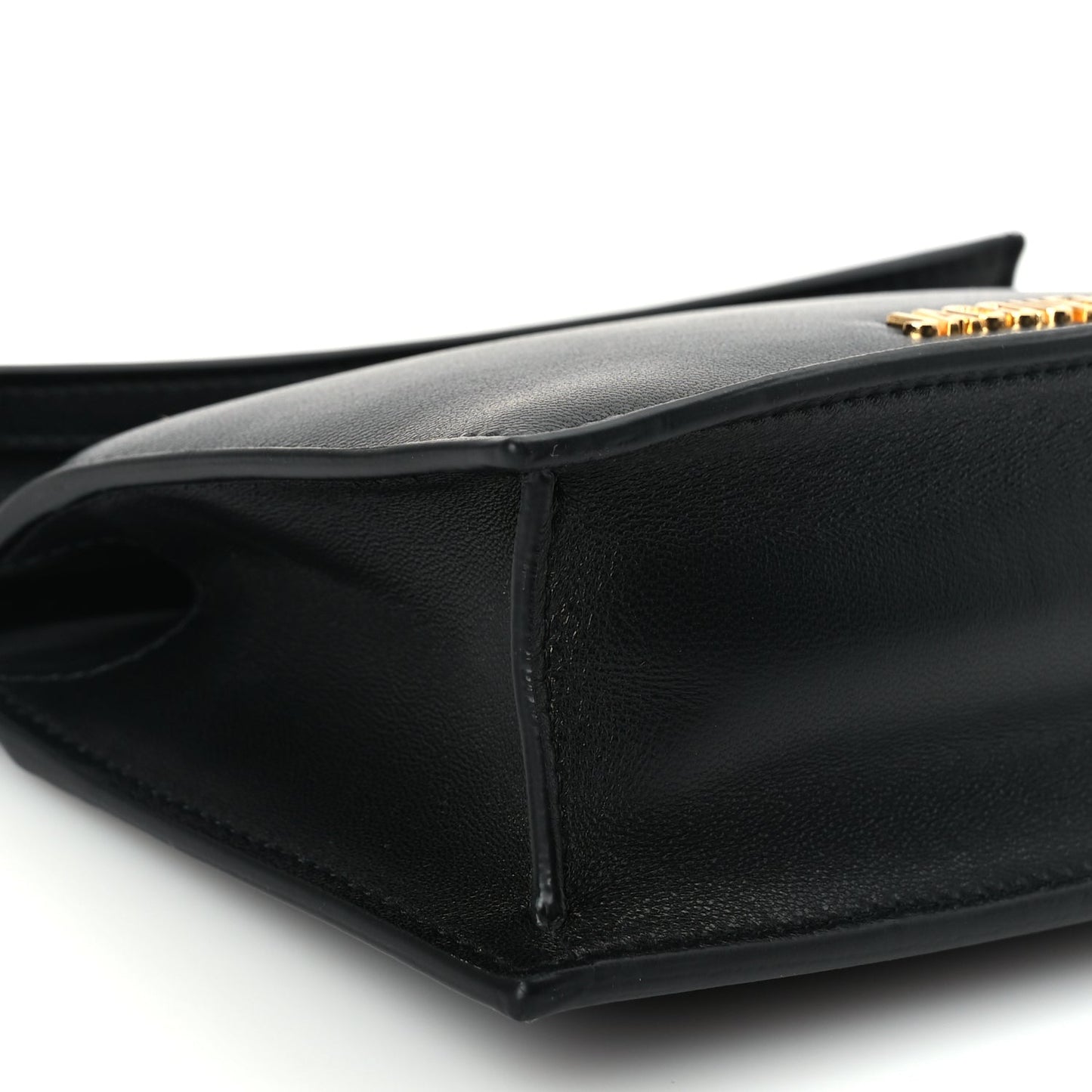 Jacquemus Smooth Calfskin La Petite Pochette Rond Carre Black