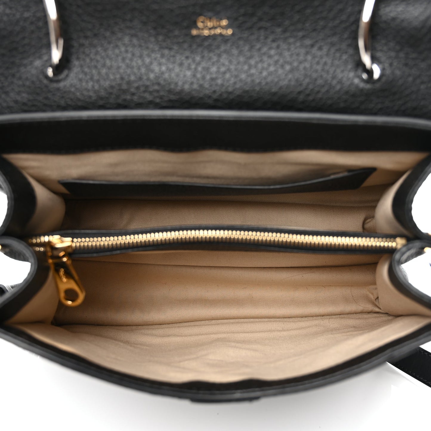 Chloe Grained Calfskin Small Aby Day Shoulder Bag Black