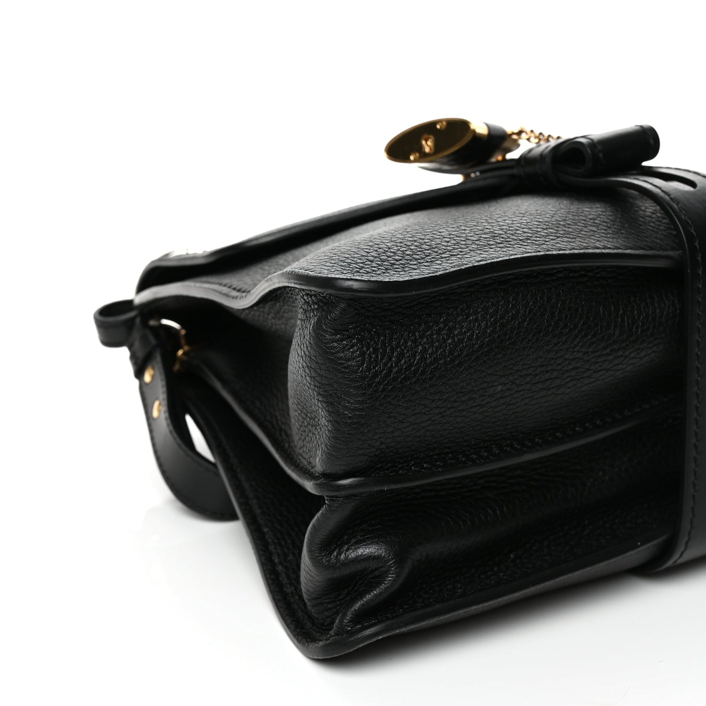 Chloe Grained Calfskin Small Aby Day Shoulder Bag Black
