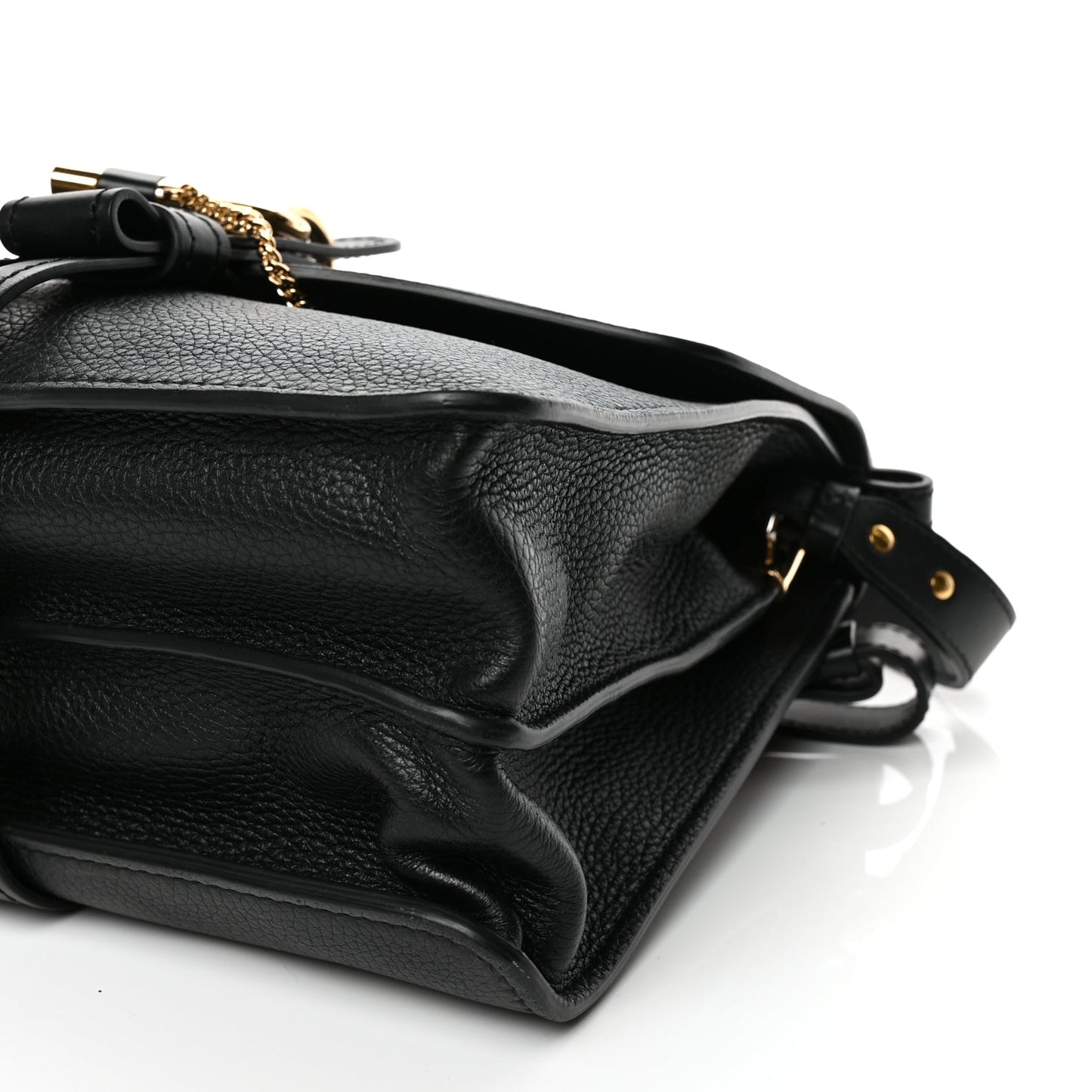 Chloe Grained Calfskin Small Aby Day Shoulder Bag Black