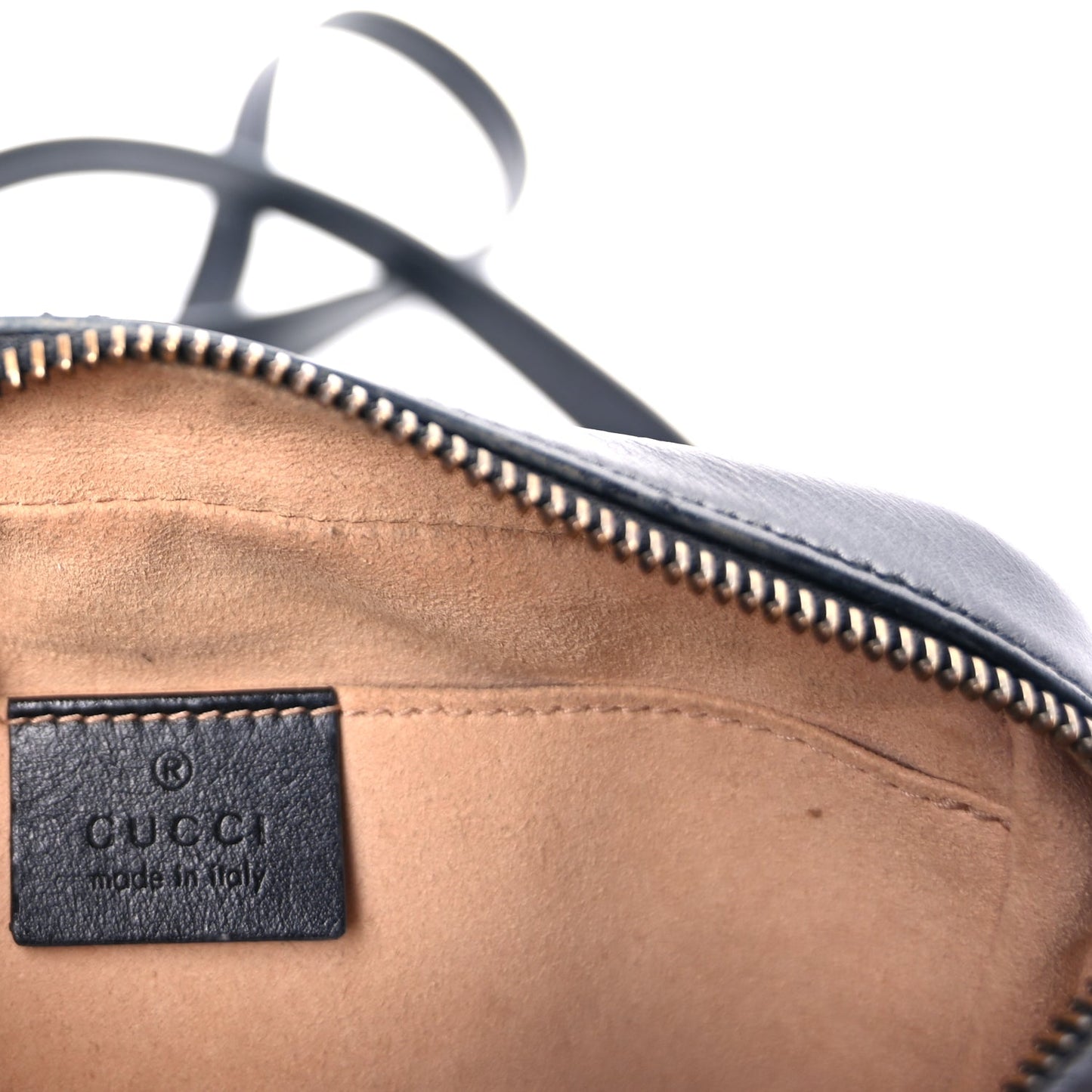 Gucci Calfskin Matelasse Mini GG Marmont Chain Shoulder Bag  Black