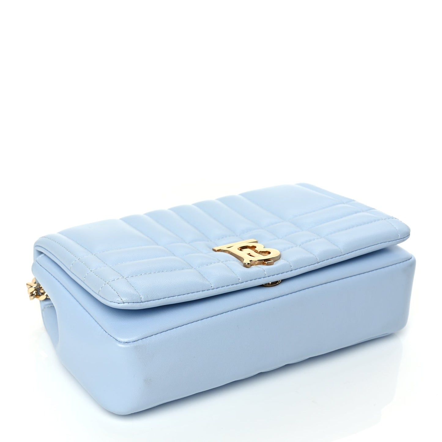 Burberry Lambskin Quilted Small Lola Bag Pale Blue