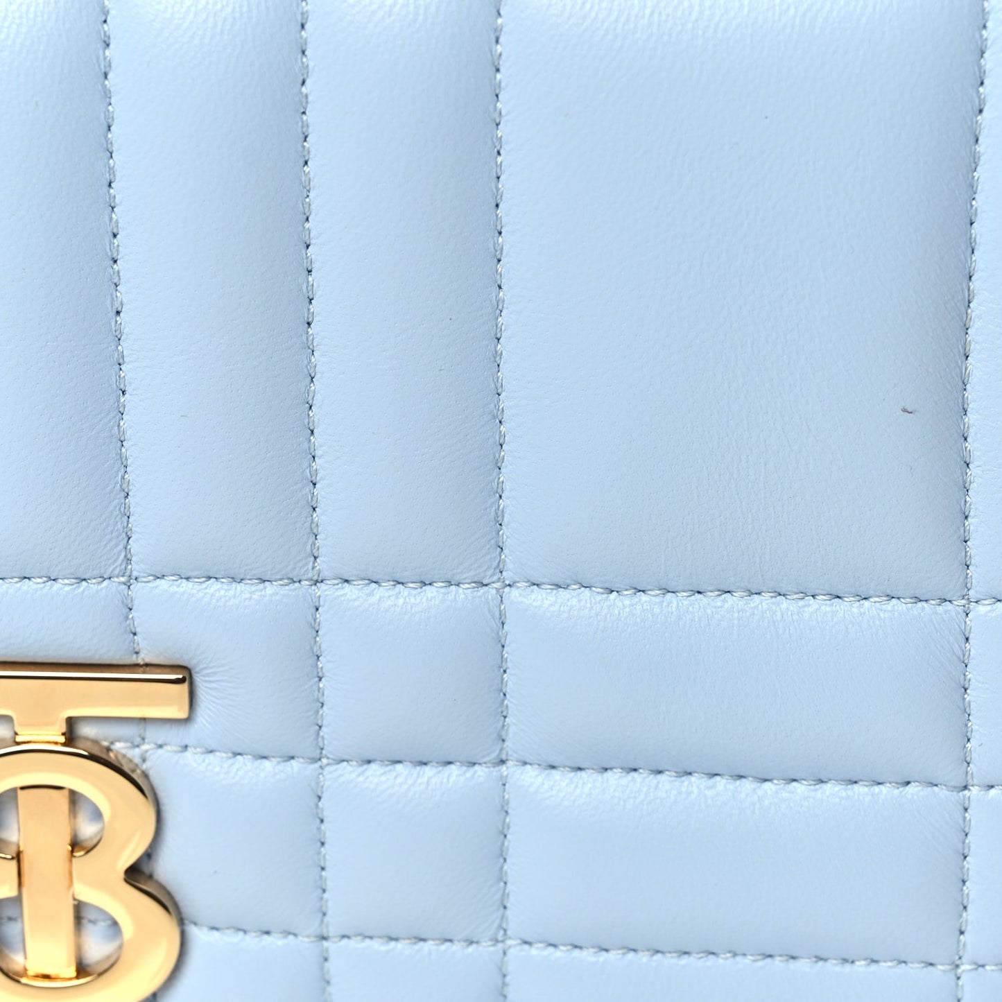 Burberry Lambskin Quilted Small Lola Bag Pale Blue