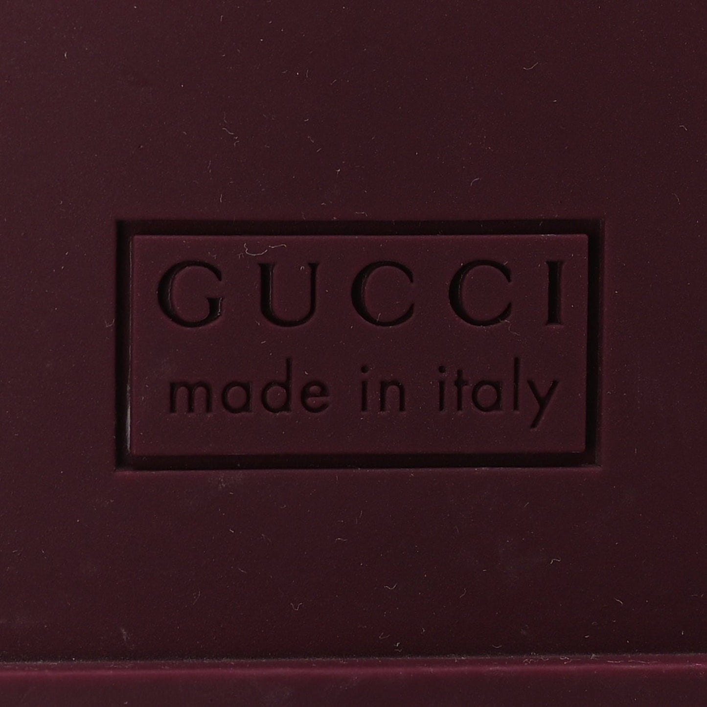 Gucci Rubber Interlocking G Womens Slide Sandals 39  Rosso Ancora