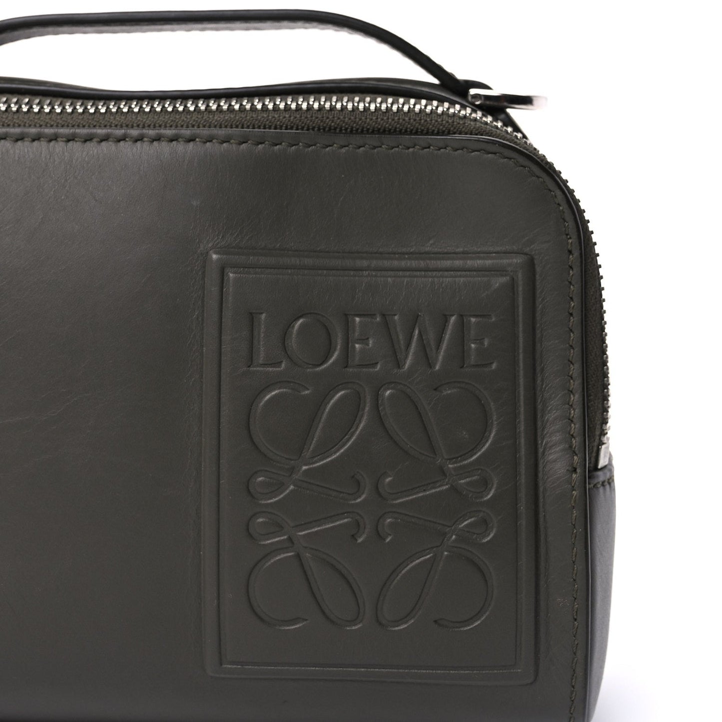 Loewe Satin Calfskin Mini Camera Bag Olive Green