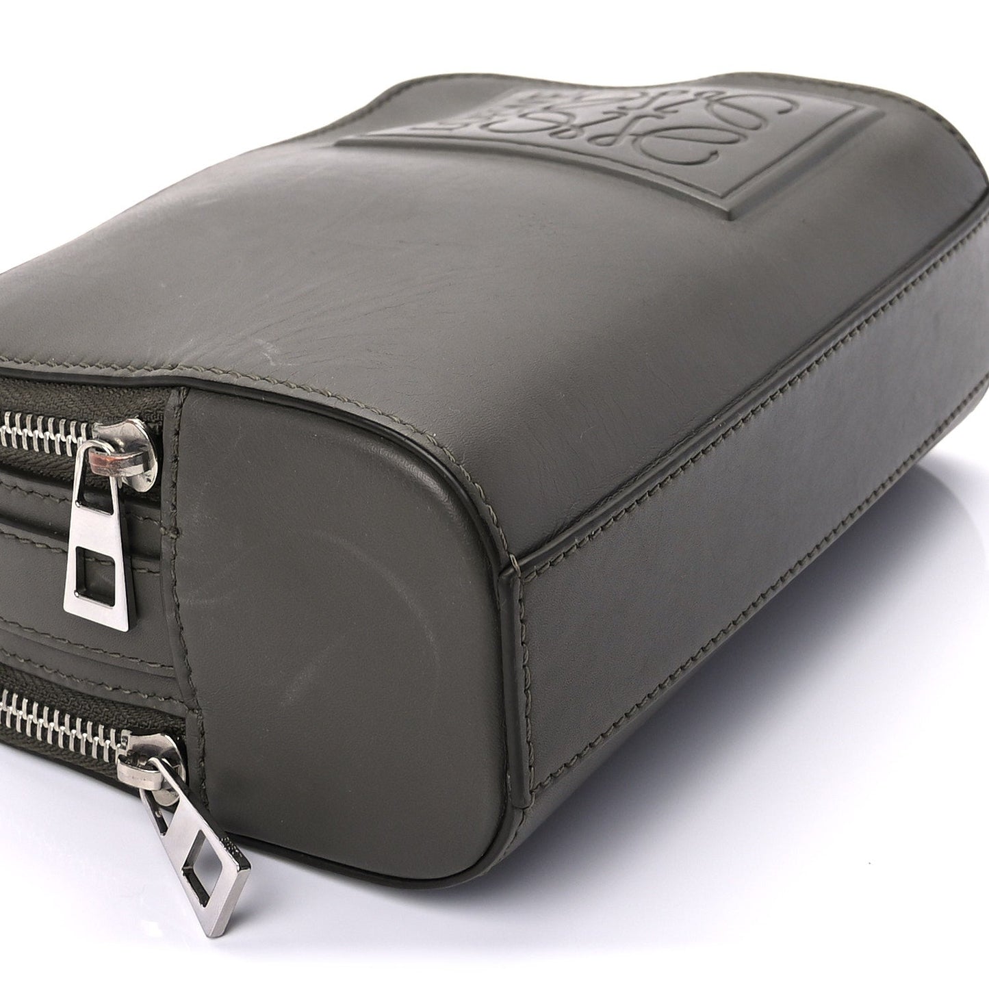 Loewe Satin Calfskin Mini Camera Bag Olive Green