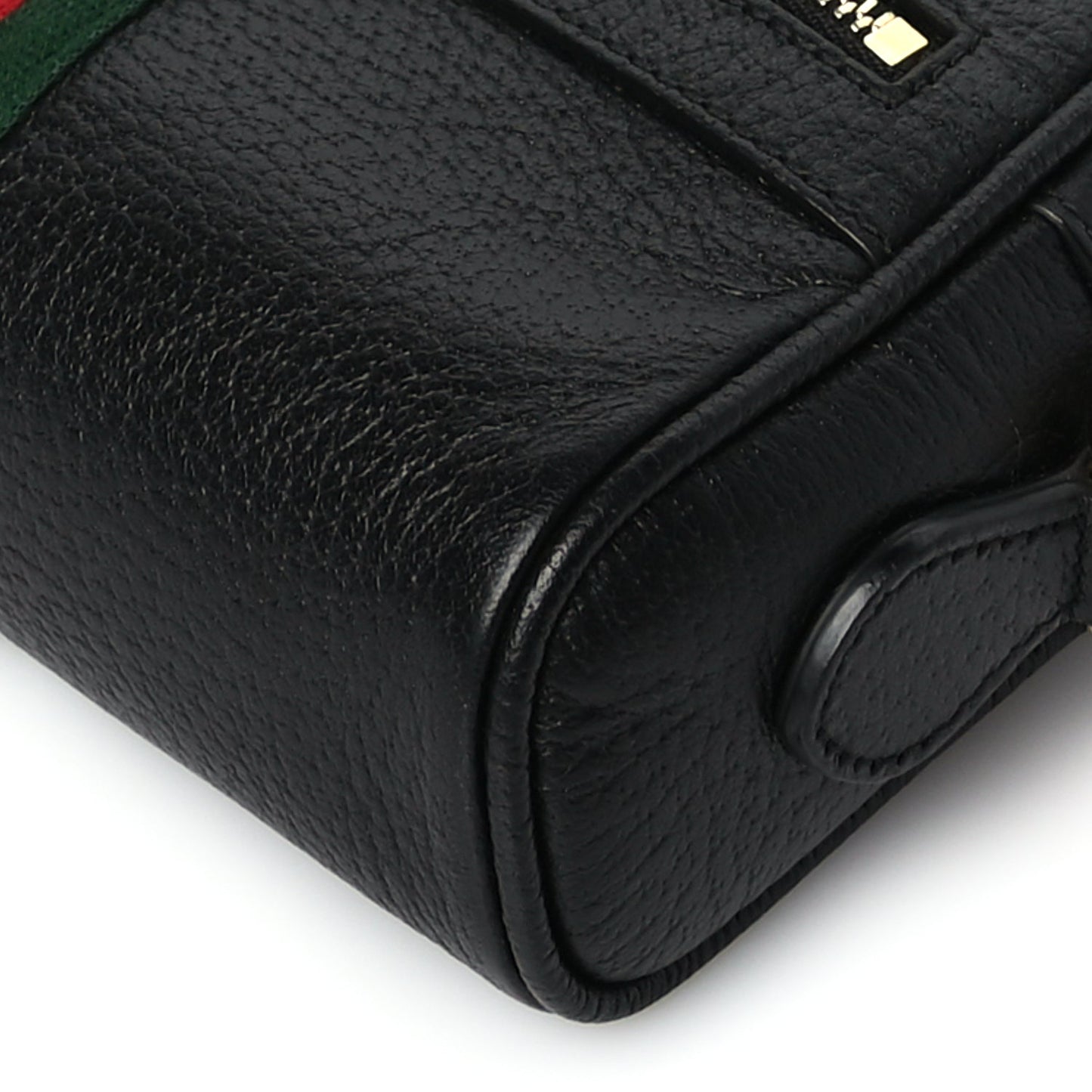 Gucci Calfskin Web Mini Ophidia Shoulder Bag Black