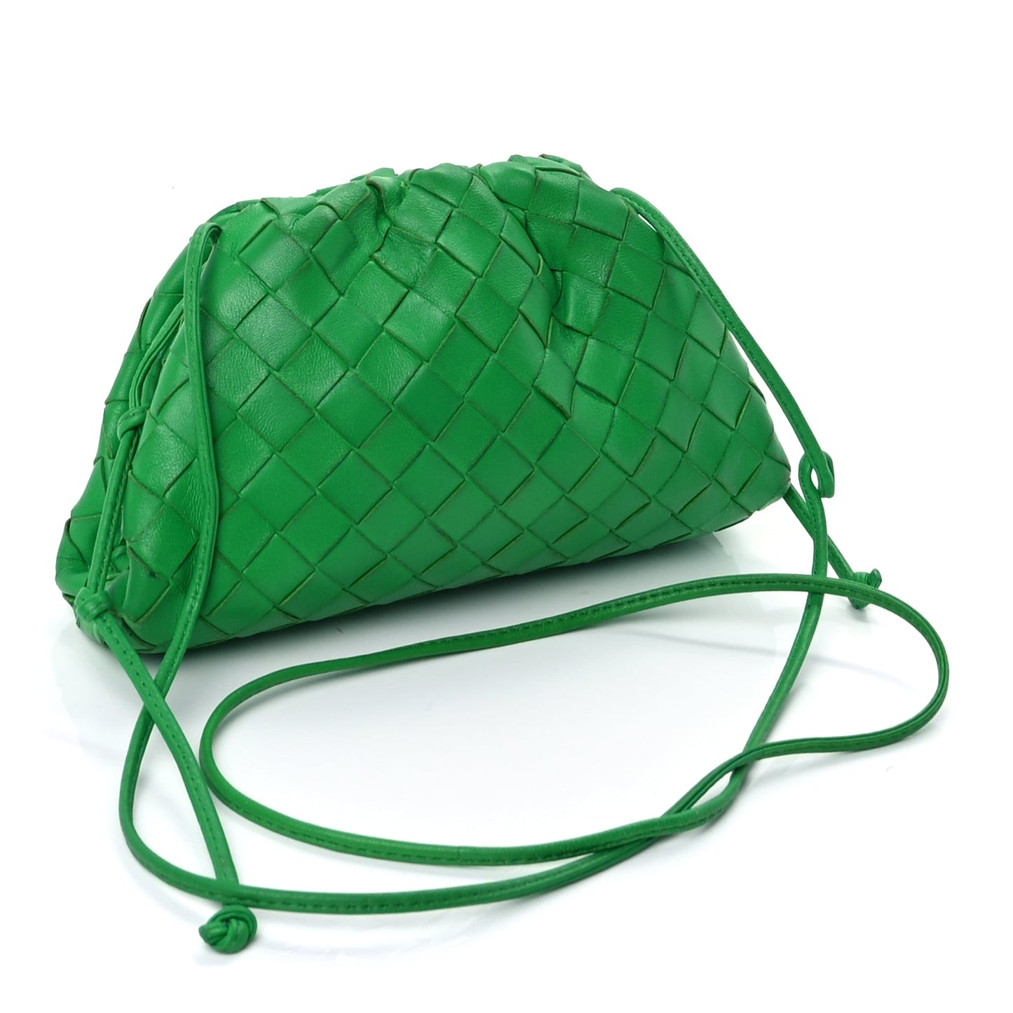 Bottega Veneta Nappa Intrecciato The Mini Pouch Clutch  Parakeet