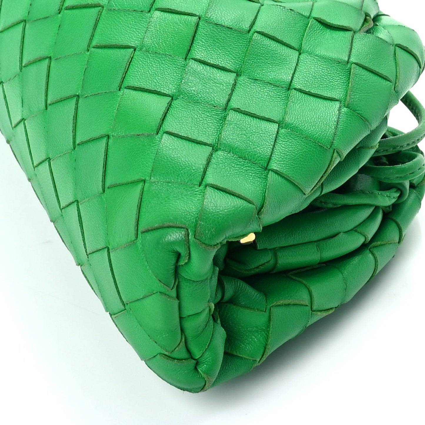 Bottega Veneta Nappa Intrecciato The Mini Pouch Clutch  Parakeet