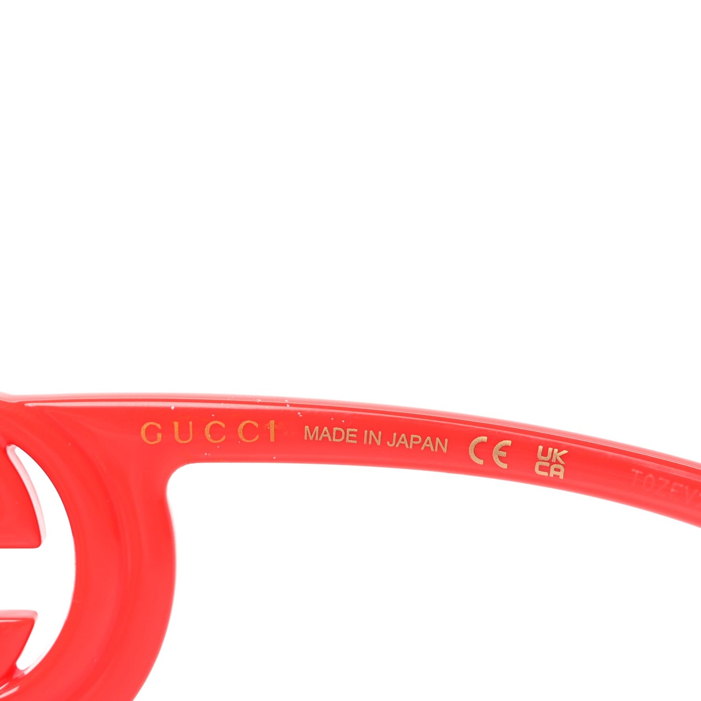 Gucci Acetate Chaise Rectangler Frame Sunglasses GG1325S Salmon Pink