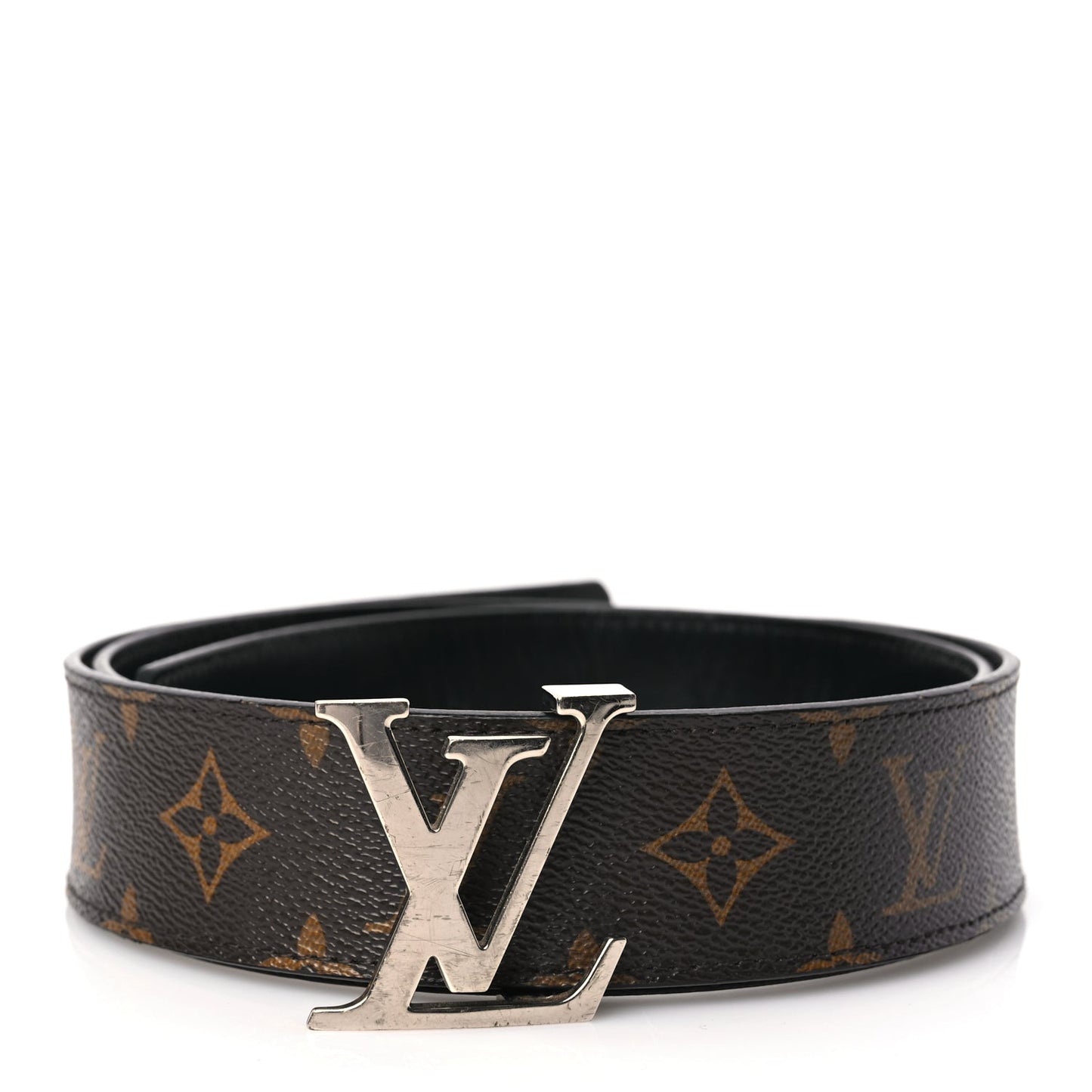 Louis Vuitton Calfskin Monogram 40mm LV Initiales Reversible Belt 95 38 Black