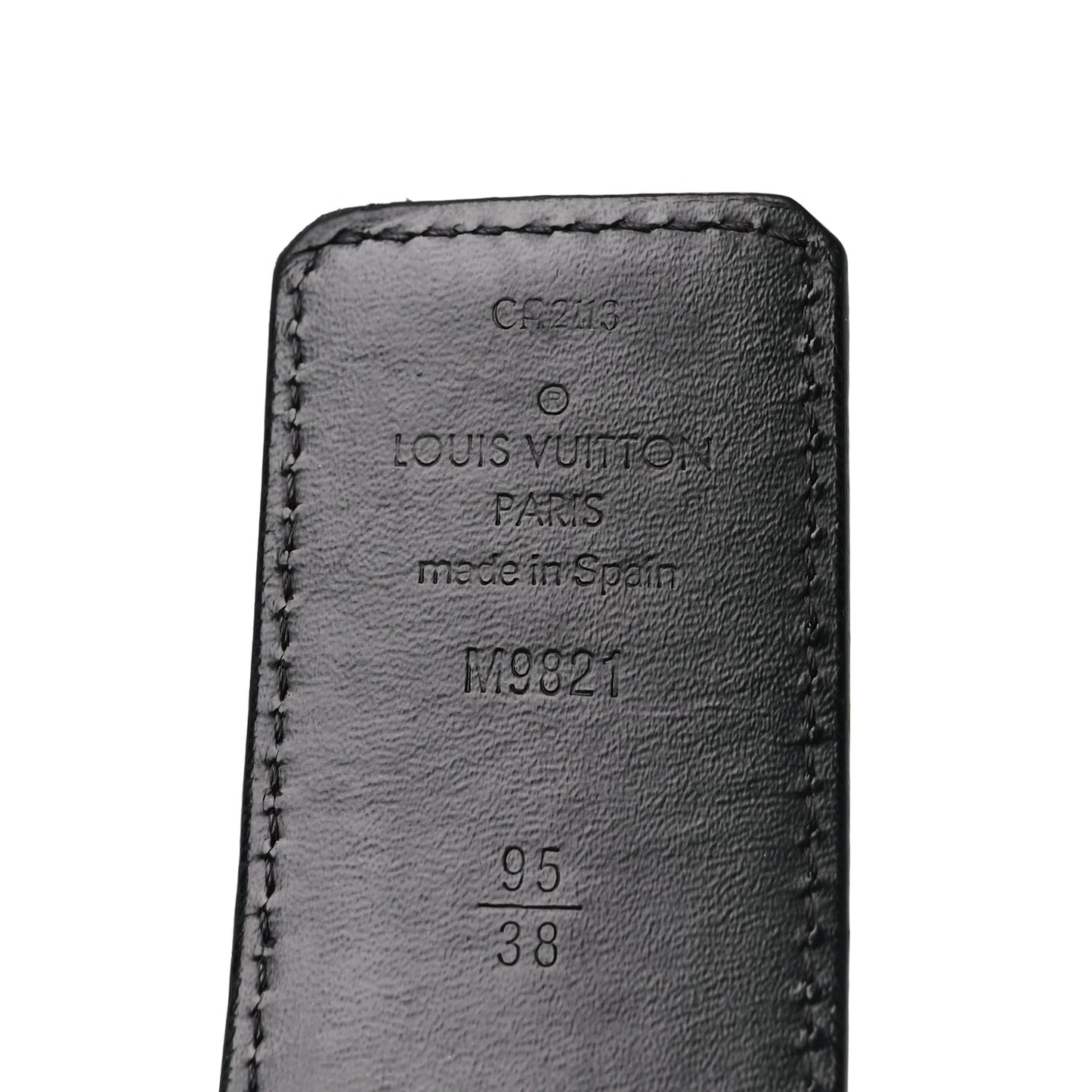 Louis Vuitton Calfskin Monogram 40mm LV Initiales Reversible Belt 95 38 Black