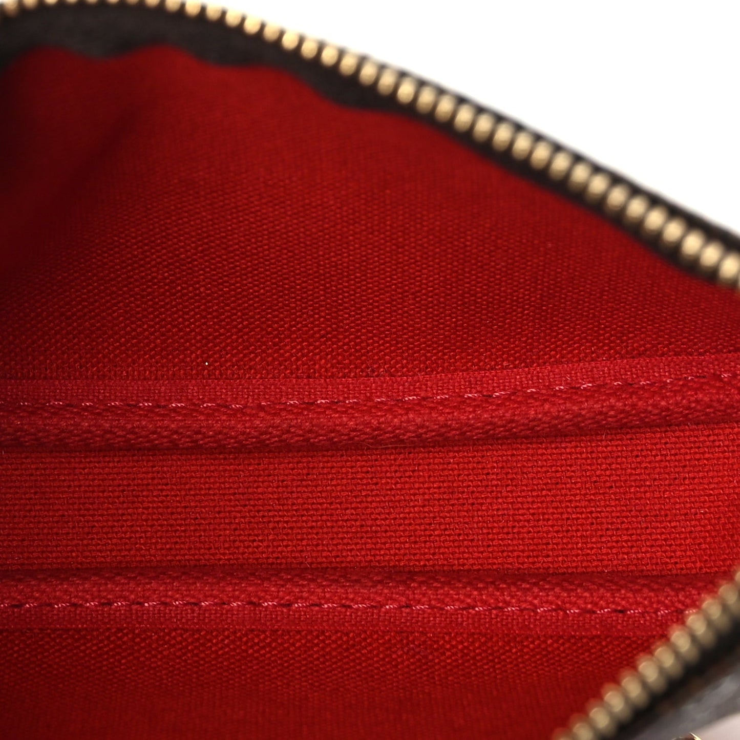 Louis Vuitton Damier Ebene 2019 Christmas Animation Mini Pochette Accessories Red