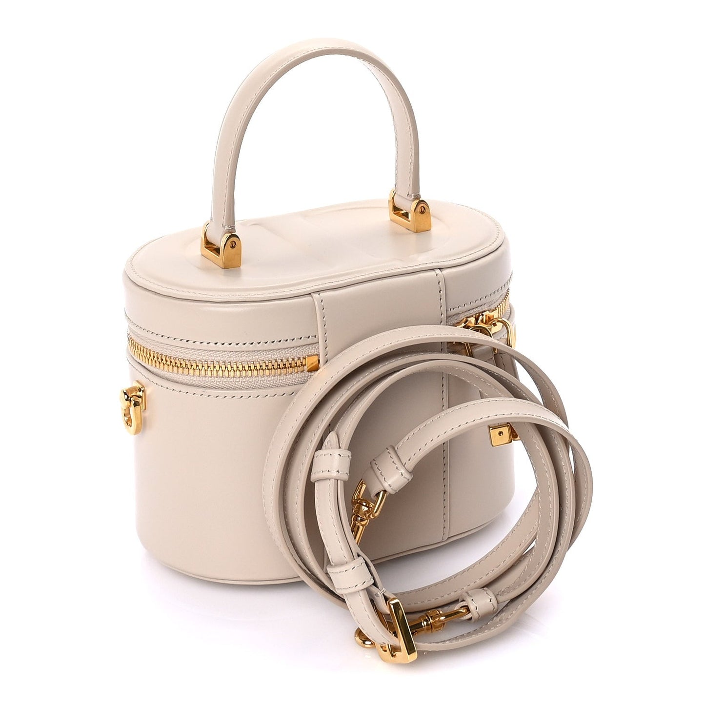 Christian Dior Lambskin Signature CD Vanity Case Caramel Beige