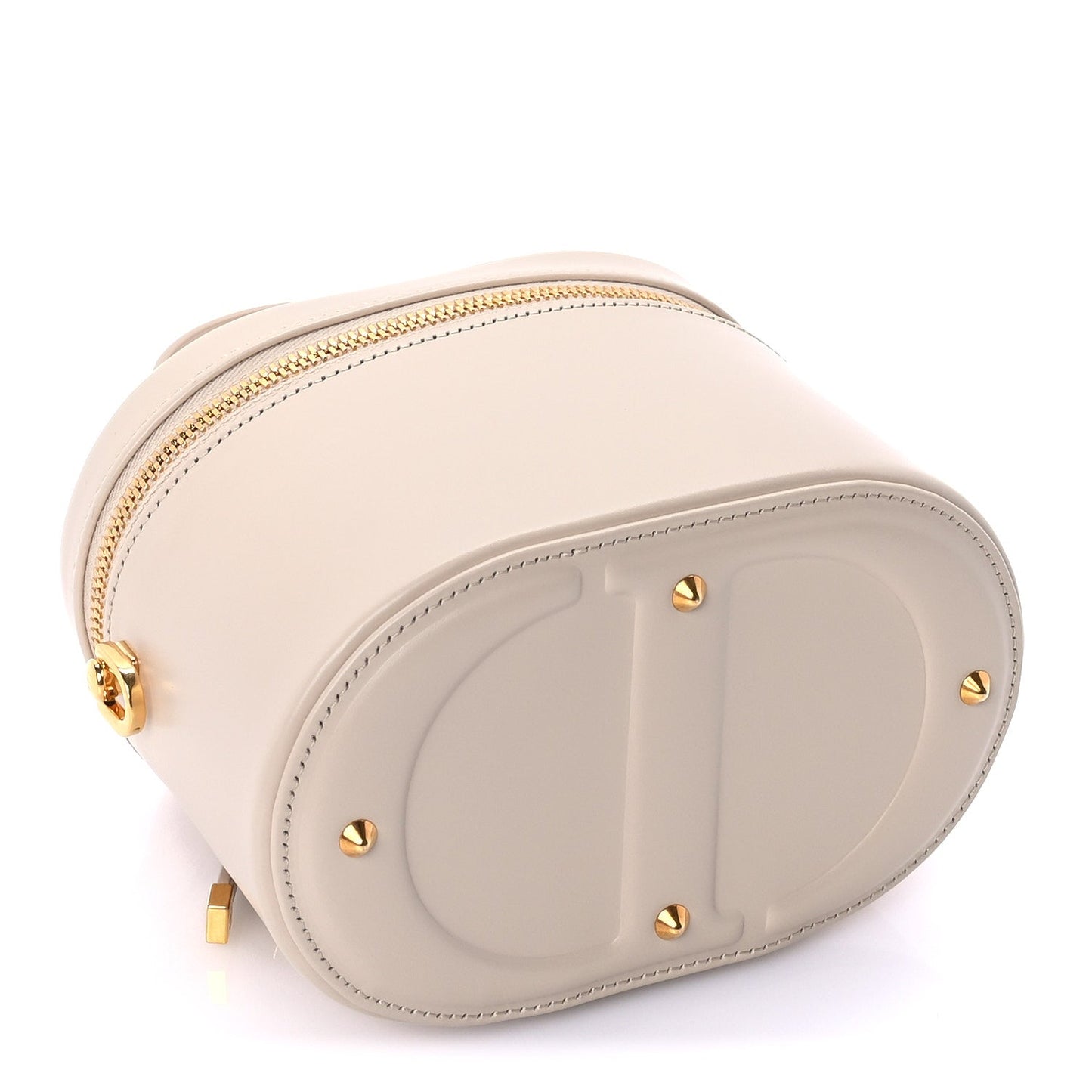 Christian Dior Lambskin Signature CD Vanity Case Caramel Beige