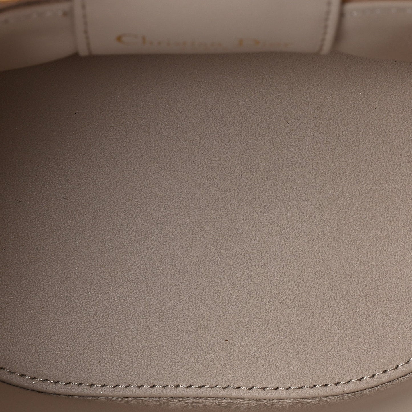 Christian Dior Lambskin Signature CD Vanity Case Caramel Beige