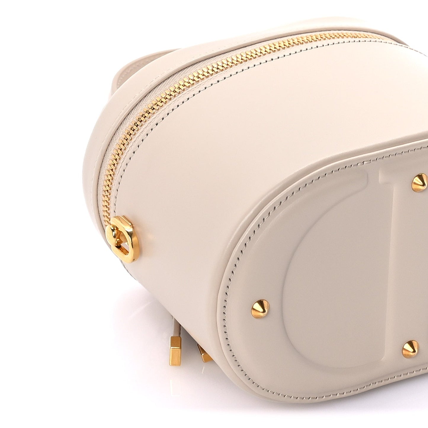 Christian Dior Lambskin Signature CD Vanity Case Caramel Beige