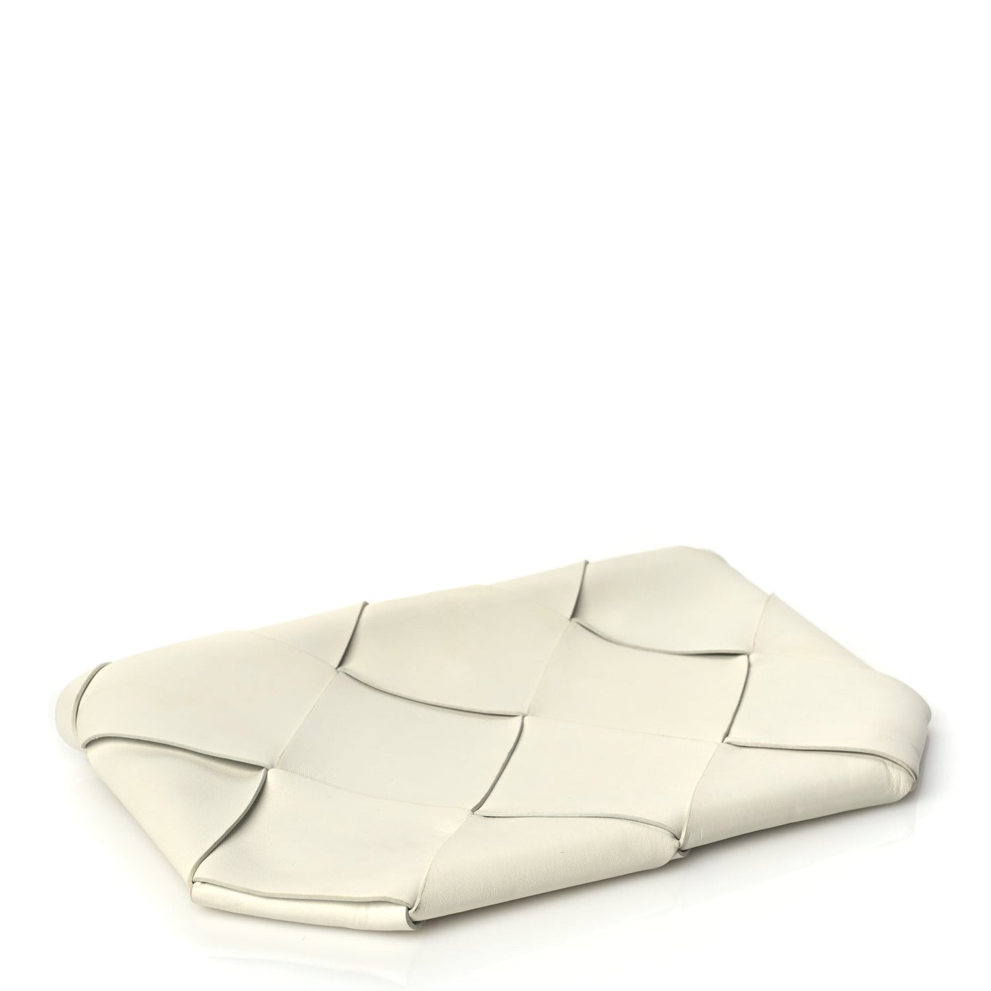 Bottega Veneta Nappa Maxi Blown Up Intrecciato Pouch Clutch  Optic White