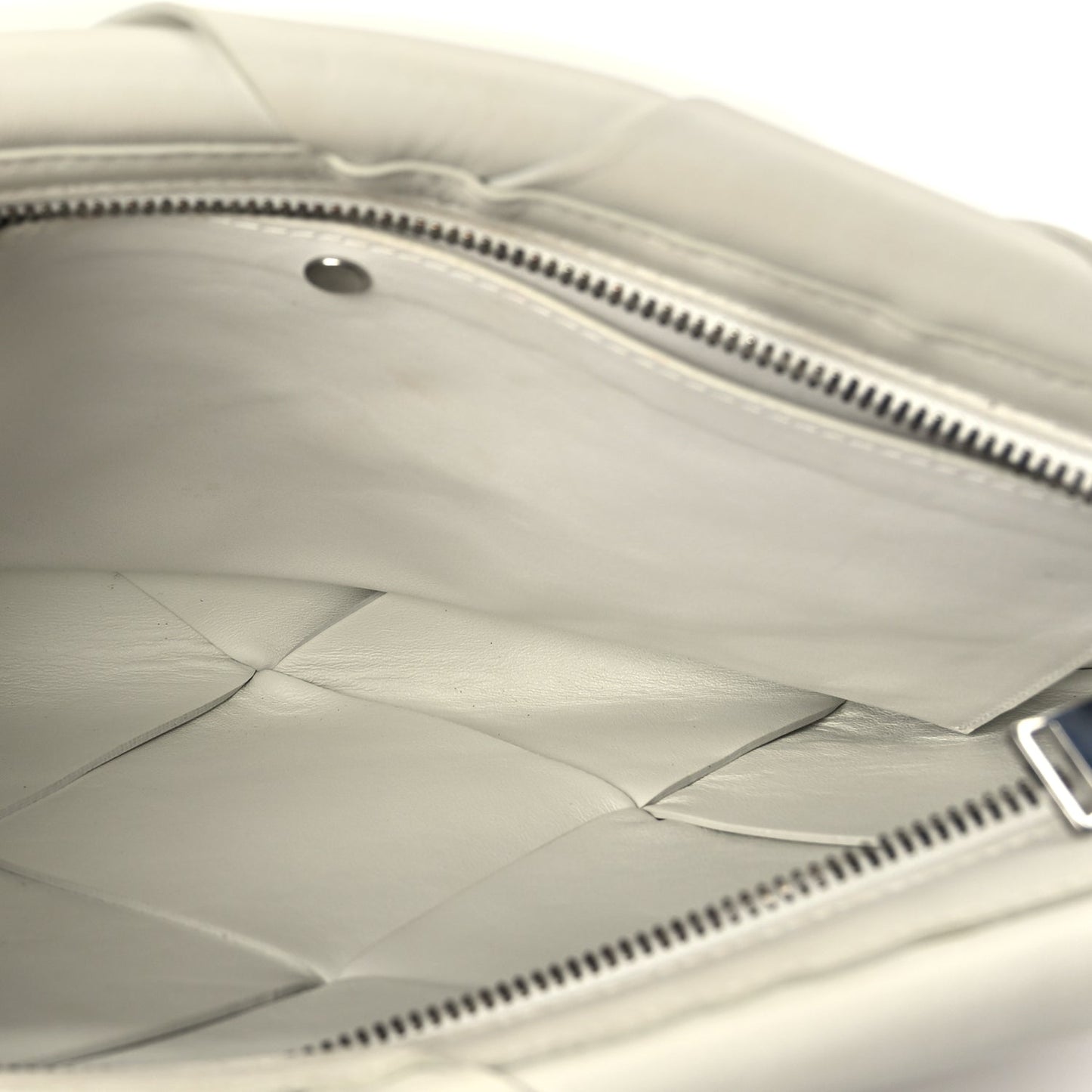 Bottega Veneta Nappa Maxi Blown Up Intrecciato Pouch Clutch  Optic White