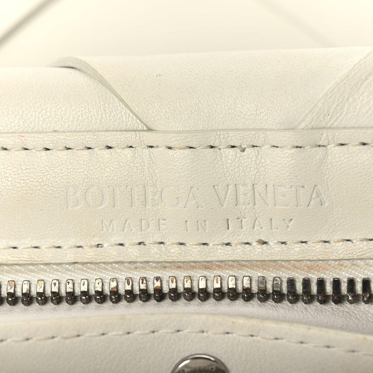 Bottega Veneta Nappa Maxi Blown Up Intrecciato Pouch Clutch  Optic White