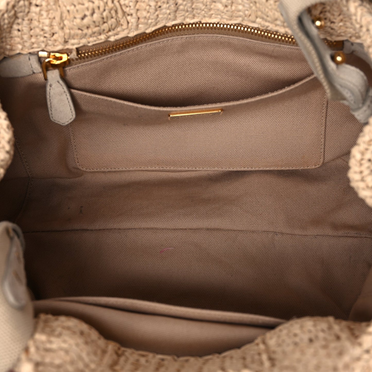 Prada Raffia Small Canapa Tote Naturale