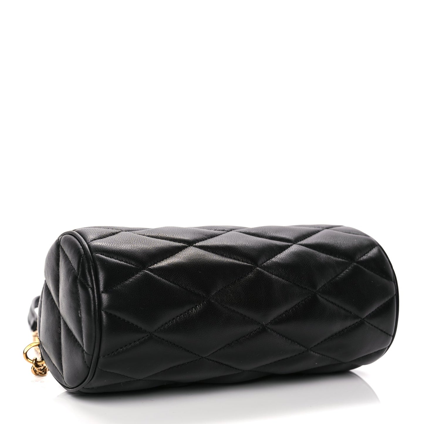 Saint Laurent Lambskin Monogram Mini Sade Tube Bag Black