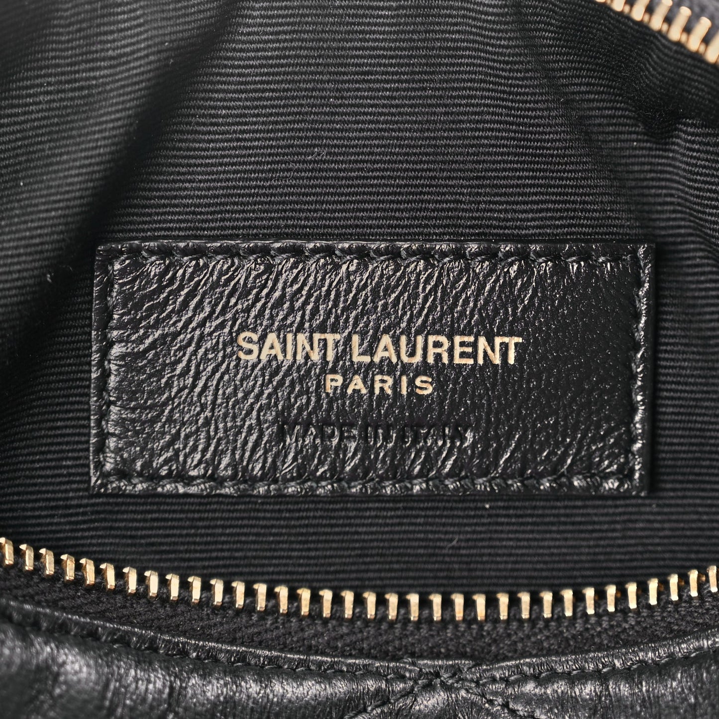 Saint Laurent Lambskin Monogram Mini Sade Tube Bag Black