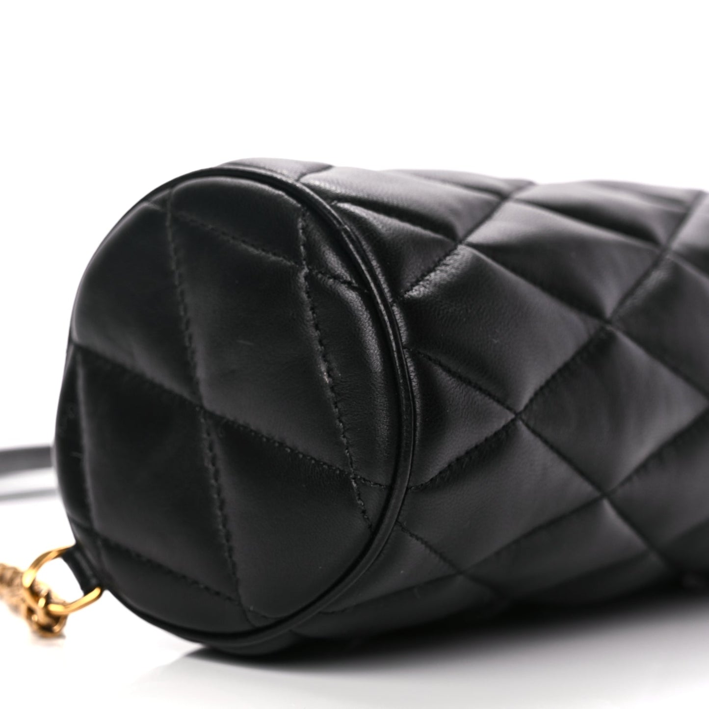 Saint Laurent Lambskin Monogram Mini Sade Tube Bag Black