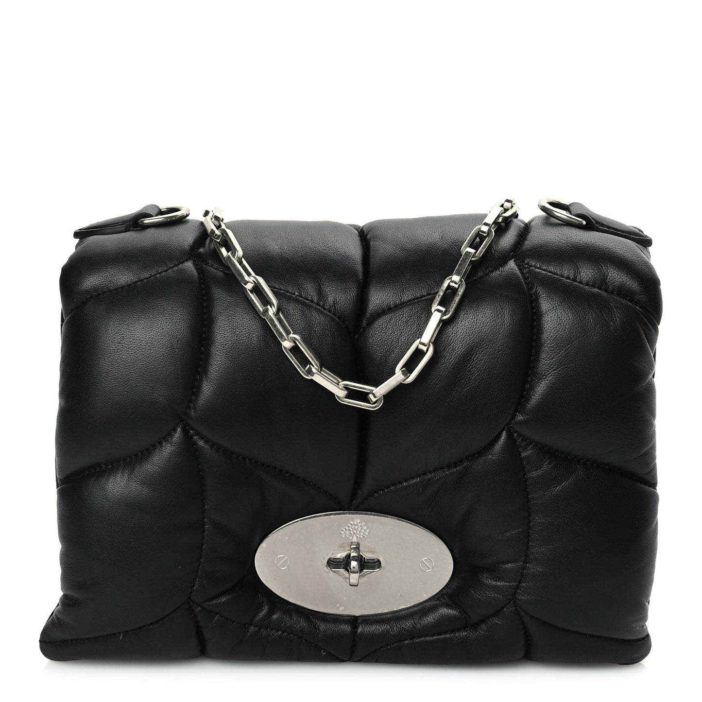 Mulberry Nappa Pillow Quilted Little Softie Bag Black