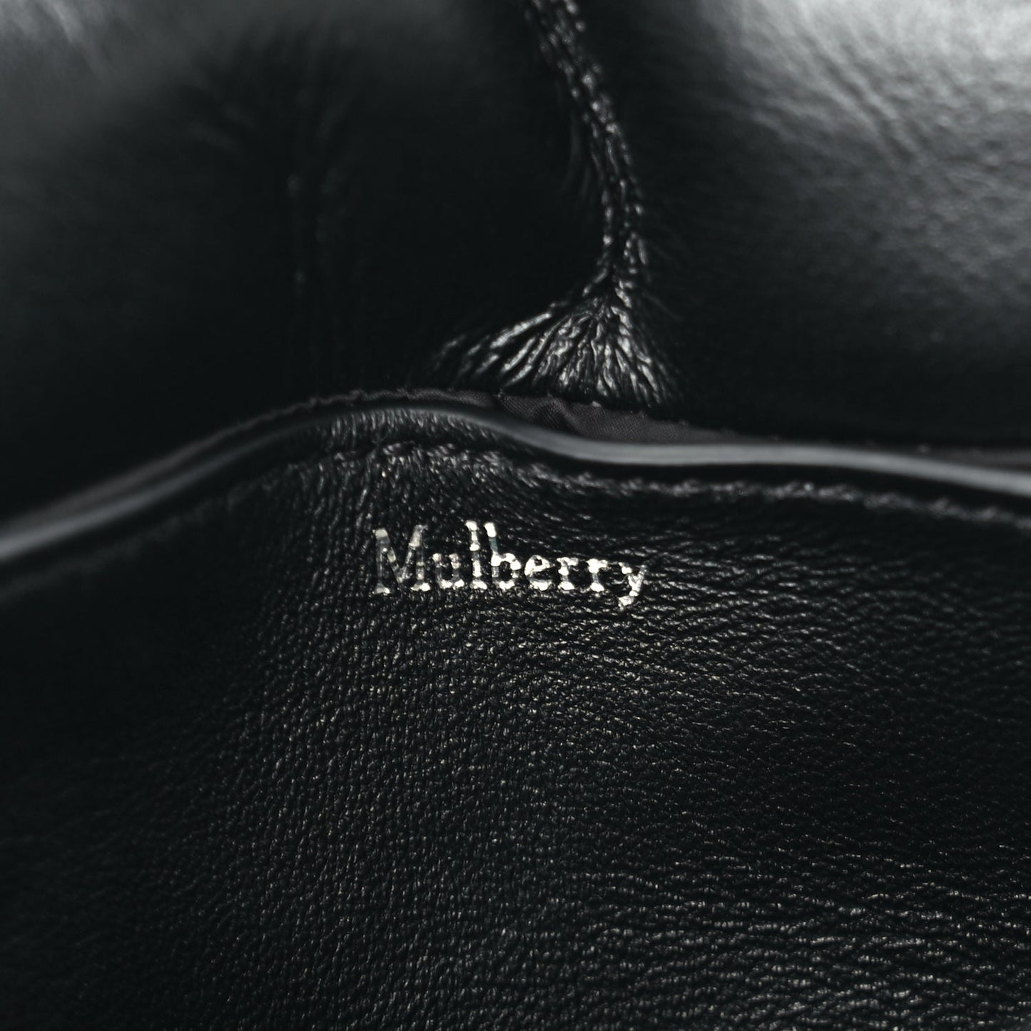 Mulberry Nappa Pillow Quilted Little Softie Bag Black