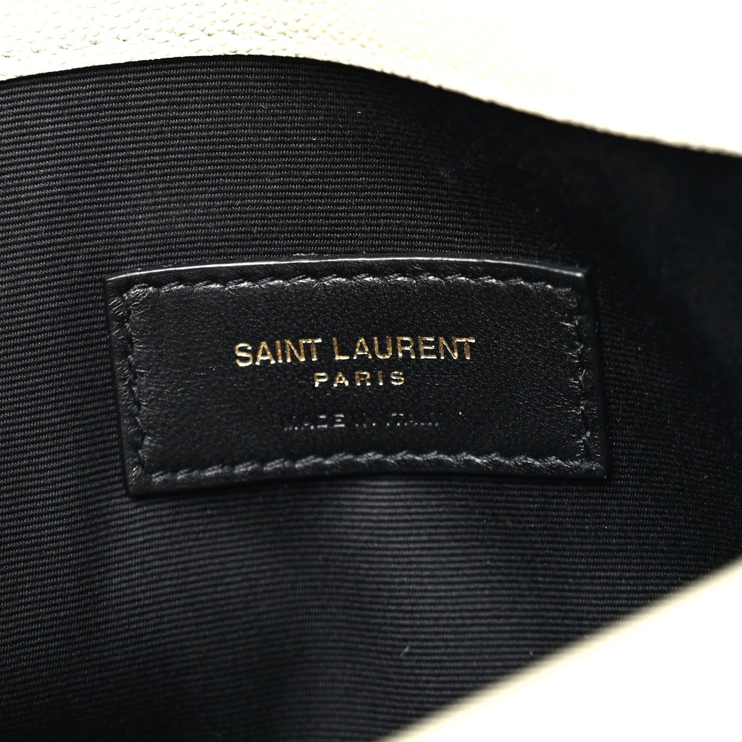Saint Laurent Grain De Poudre Uptown Pouch Crema Soft