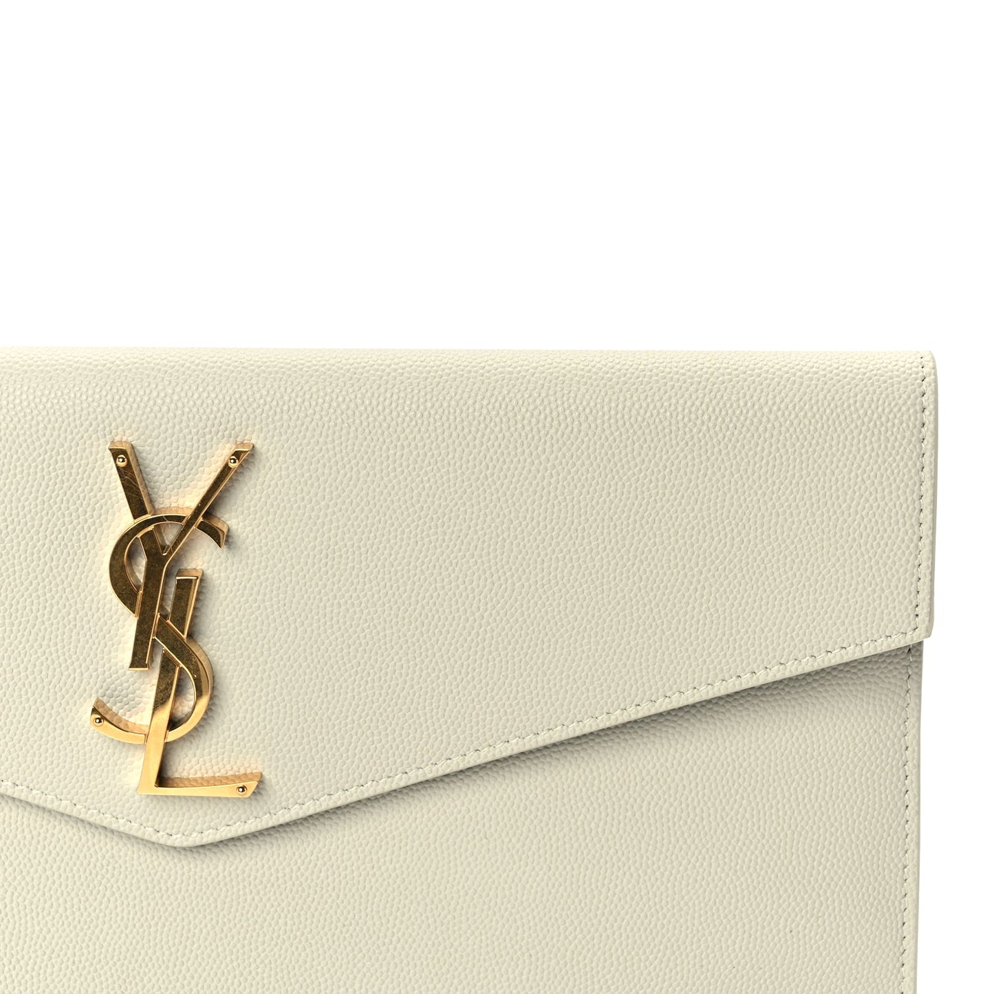 Saint Laurent Grain De Poudre Uptown Pouch Crema Soft