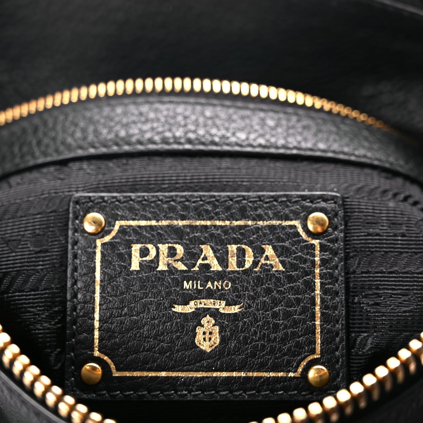 Prada Vitello Phenix Top Handle Bag Black