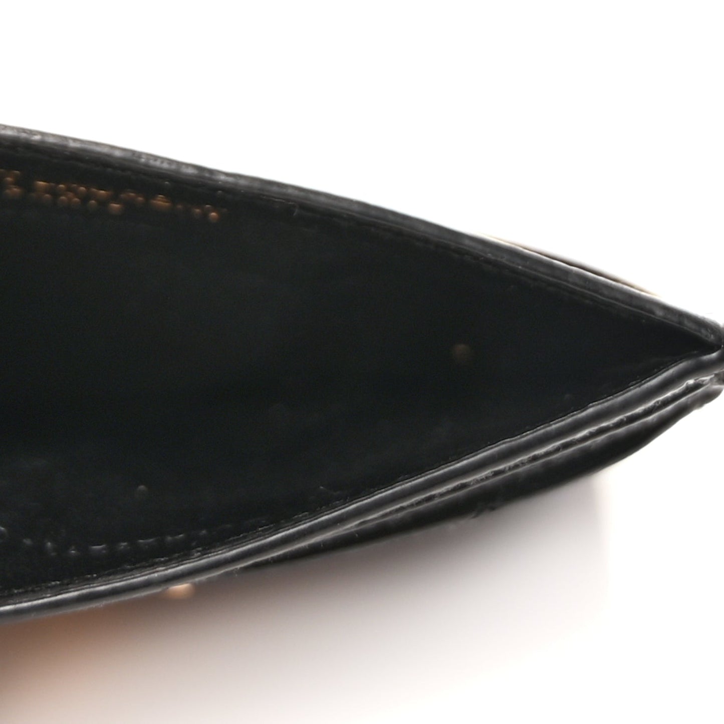 Saint Laurent Grain De Poudre Matelasse Chevron Monogram Credit Card Case  Black