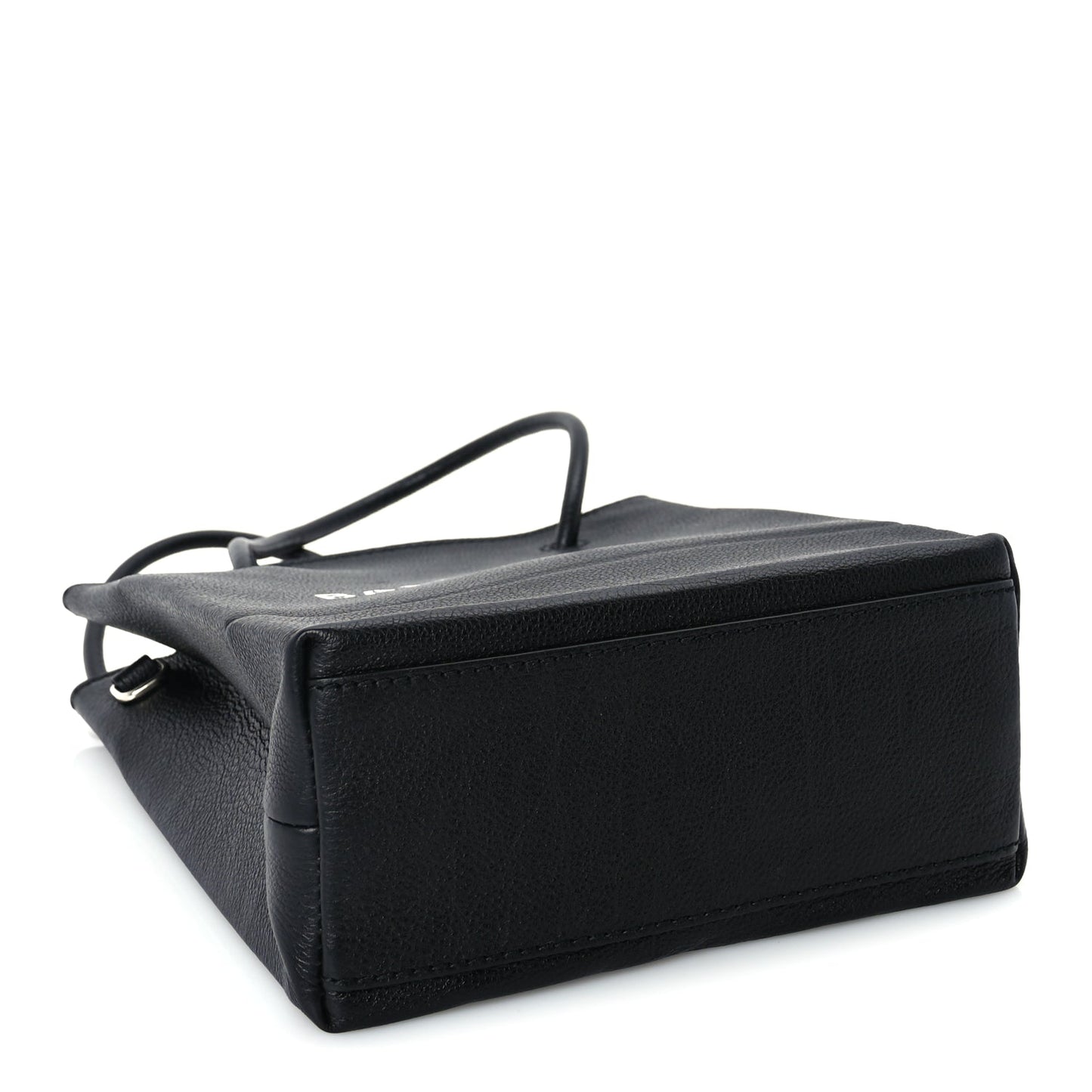 Balenciaga Calfskin Logo XXS Shopping Tote Black