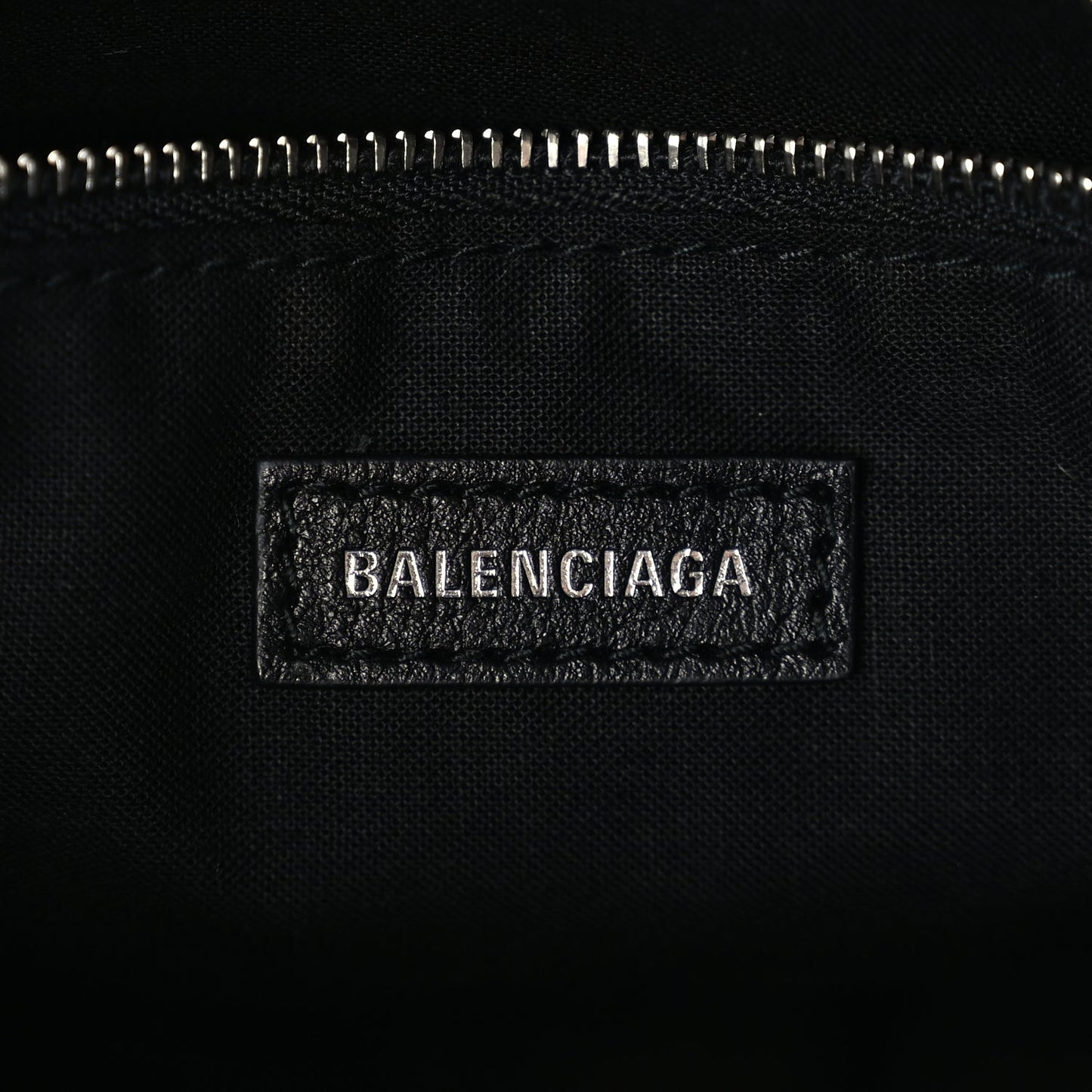 Balenciaga Calfskin Logo XXS Shopping Tote Black