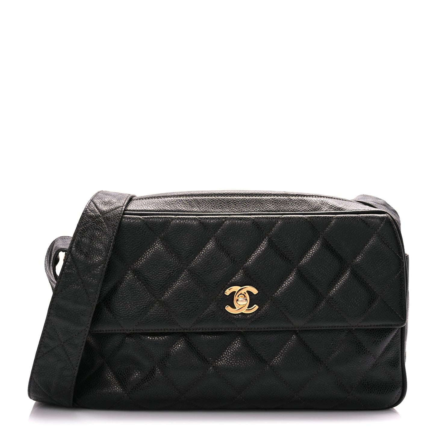 Chanel Caviar Quilted Flap Shoulder Bag Black