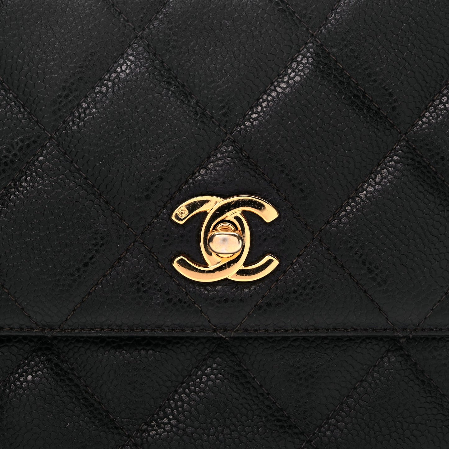 Chanel Caviar Quilted Flap Shoulder Bag Black