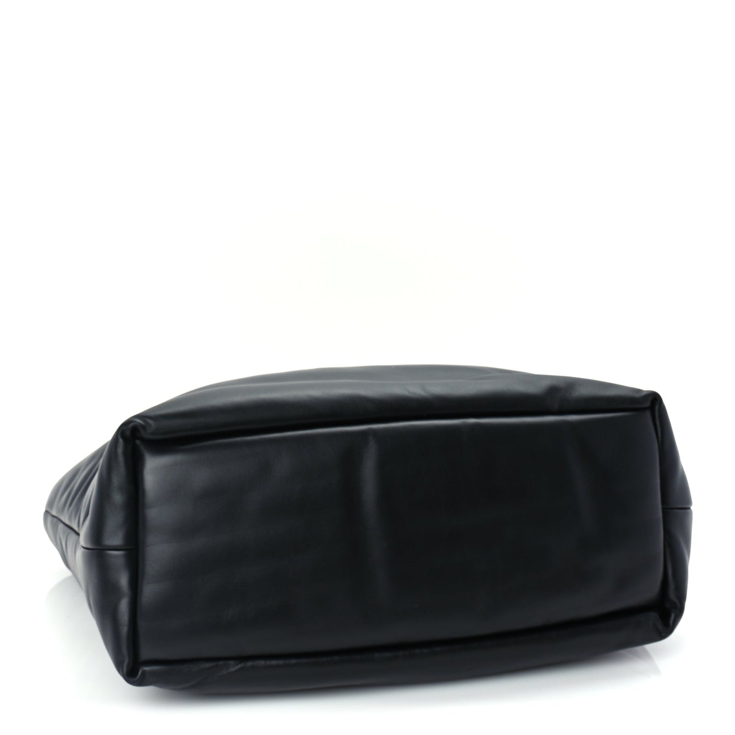 Saint Laurent Lambskin Wide Puffer Tote  Black