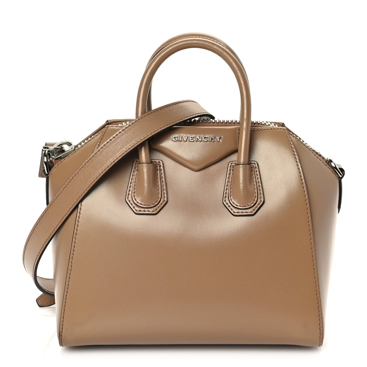 Givenchy Shiny Lord Calfskin Mini Antigona Nude