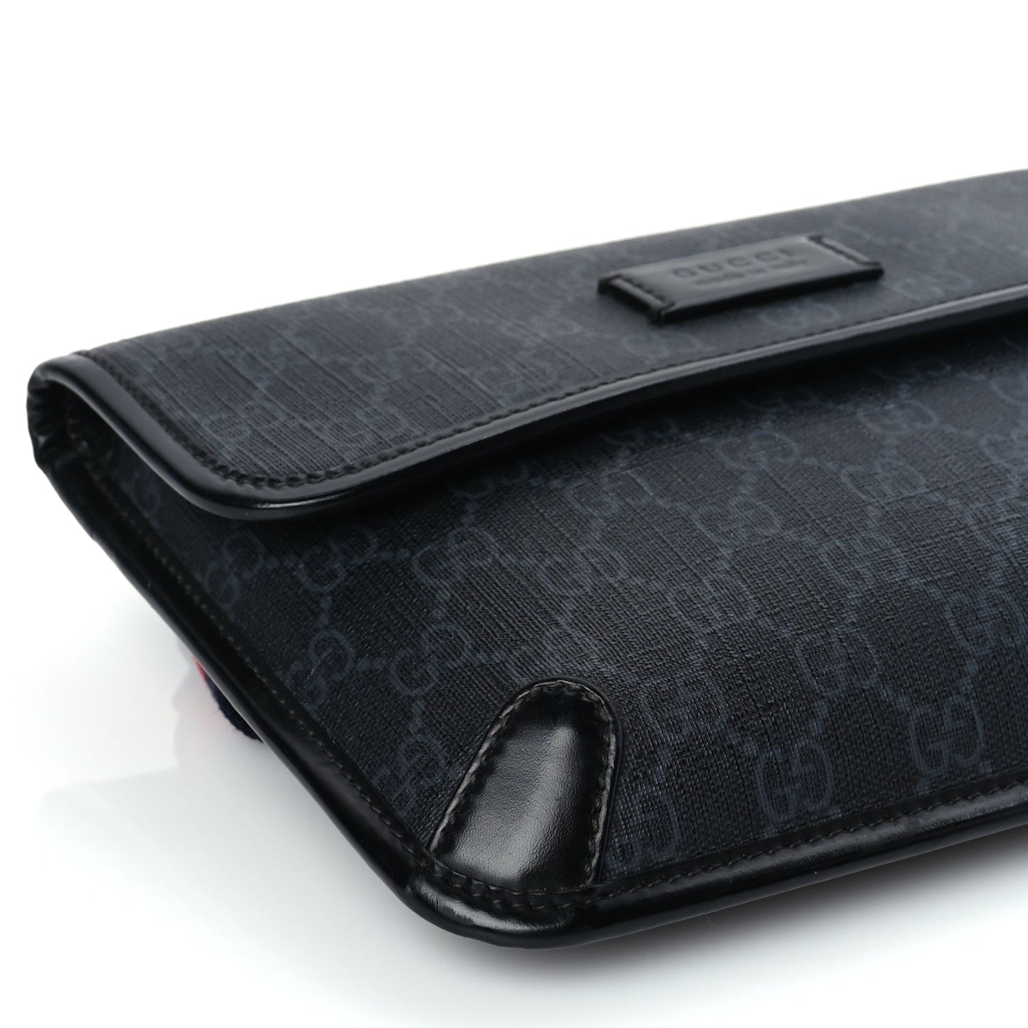 Gucci GG Supreme Monogram Web Slim Belt Bag Black Grey