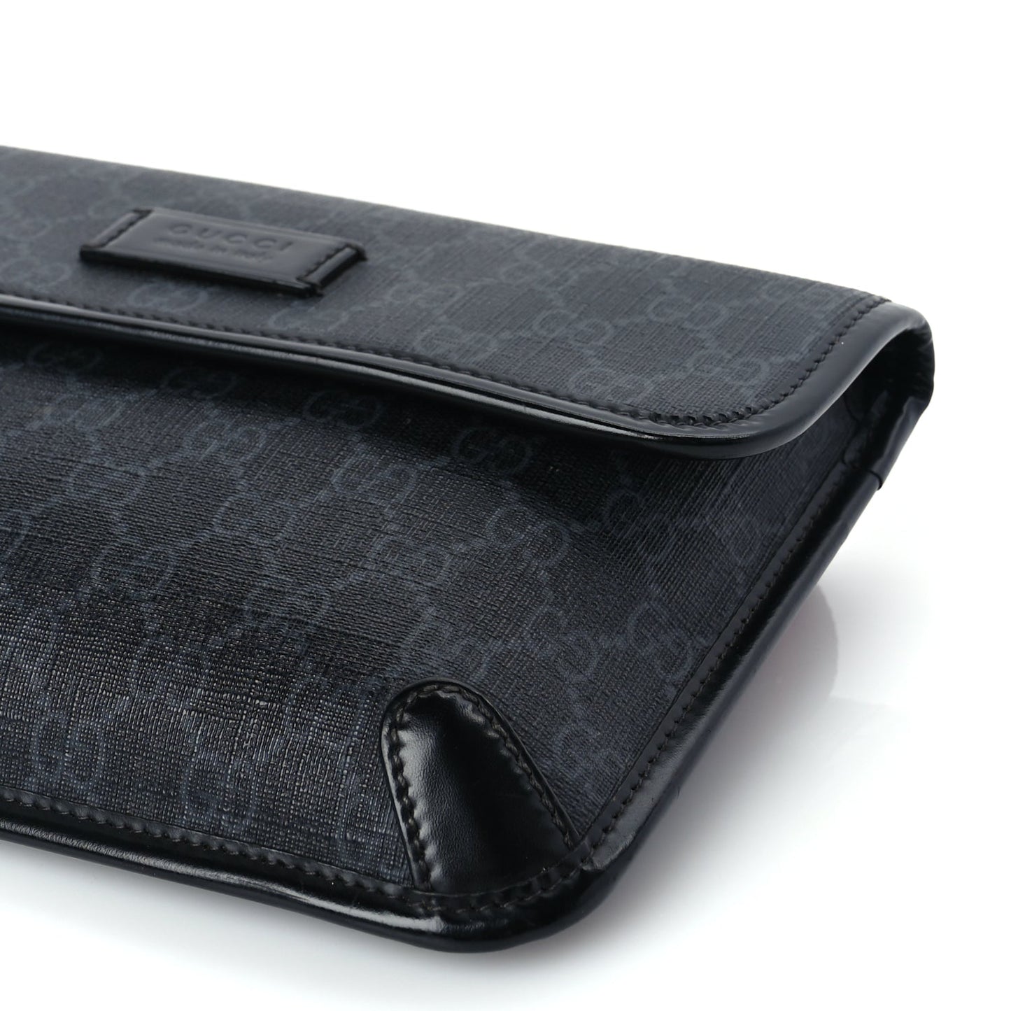 Gucci GG Supreme Monogram Web Slim Belt Bag Black Grey