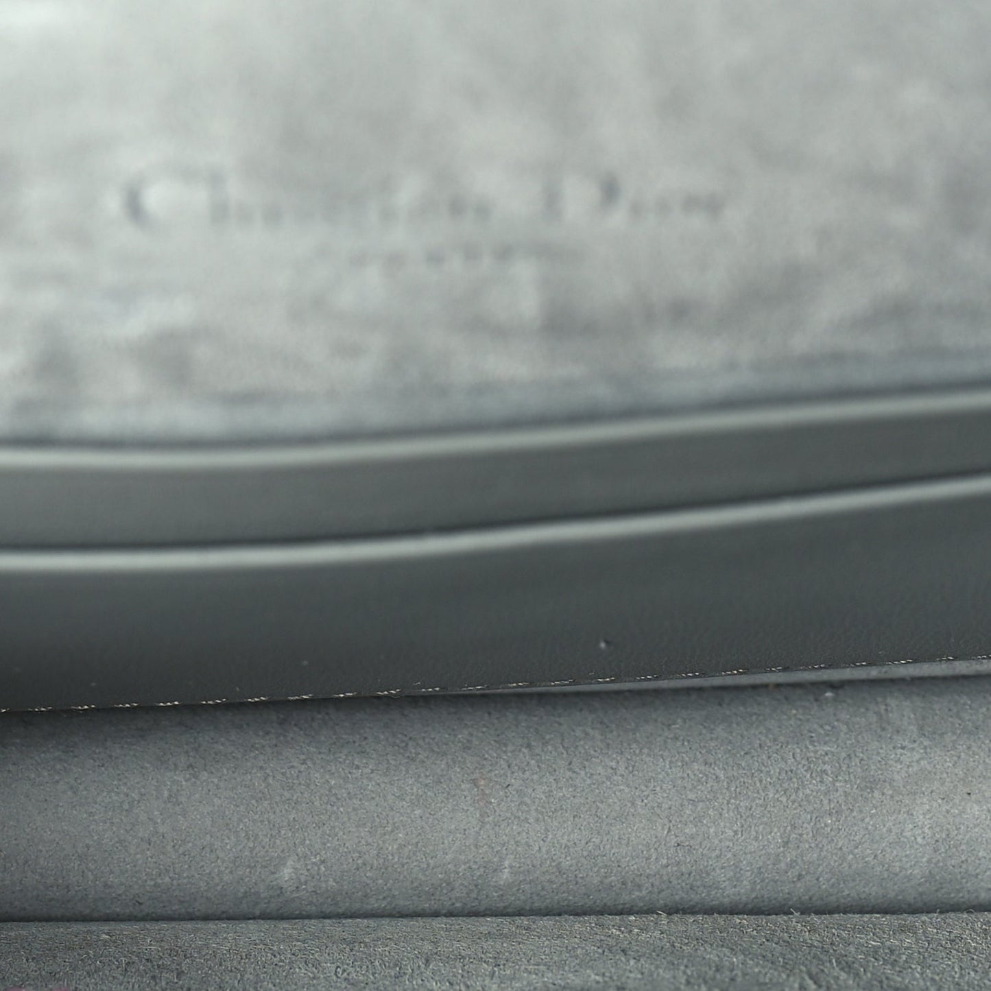 Christian Dior Ultra Matte Calfskin Saddle Belt Clutch  Grey Stone