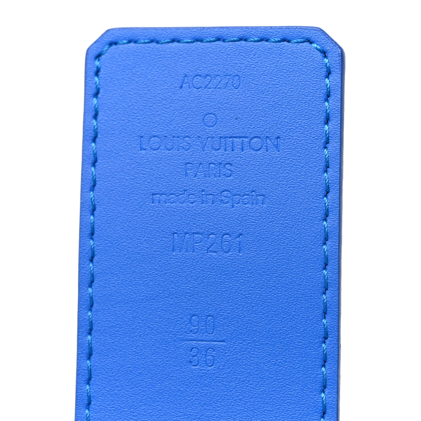 Louis Vuitton Monogram Clouds 40mm LV Initiales Belt 90 36 Blue