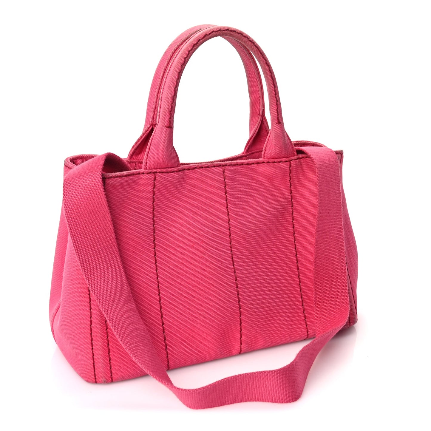 Prada Canapa Small Logo Tote Peonia Peonia